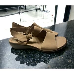 Naturalizer Womens Open Toe Dressy‎ Suede Brown Sandals w/Buckles Shoes Size 12M